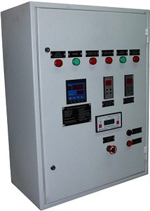 Комплект автоматики котла Е-1.0-0.9 Г, предназначен для автоматизации парового котла Е-1/9 Г- топливо: газ. Автоматика обеспечивает защиту котла, отсечку топлива при исчезновении напряжения питания и при отклонении технологических параметров от нормы, а также автоматический розжиг и регулирование. Комплект автоматики котла Е-1.0-0.9Г. Комплектация: Щит управления, МЭО, ЗЗУ, колонка уровнемерная, датчики.